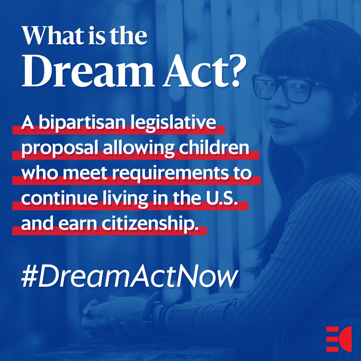 Ad explaining the Dream Act